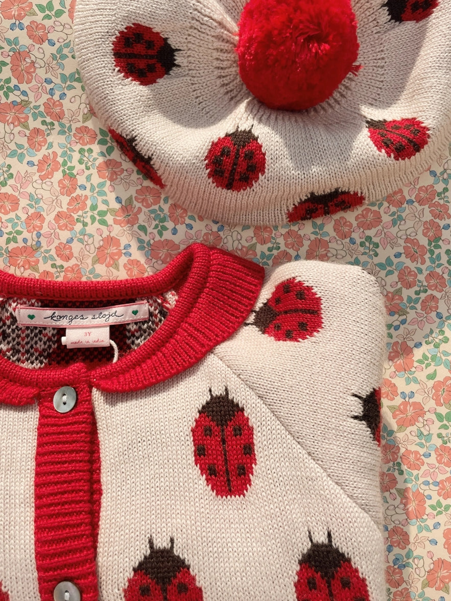 Konges Slojd Wool Ladybird Knitted Cardigan