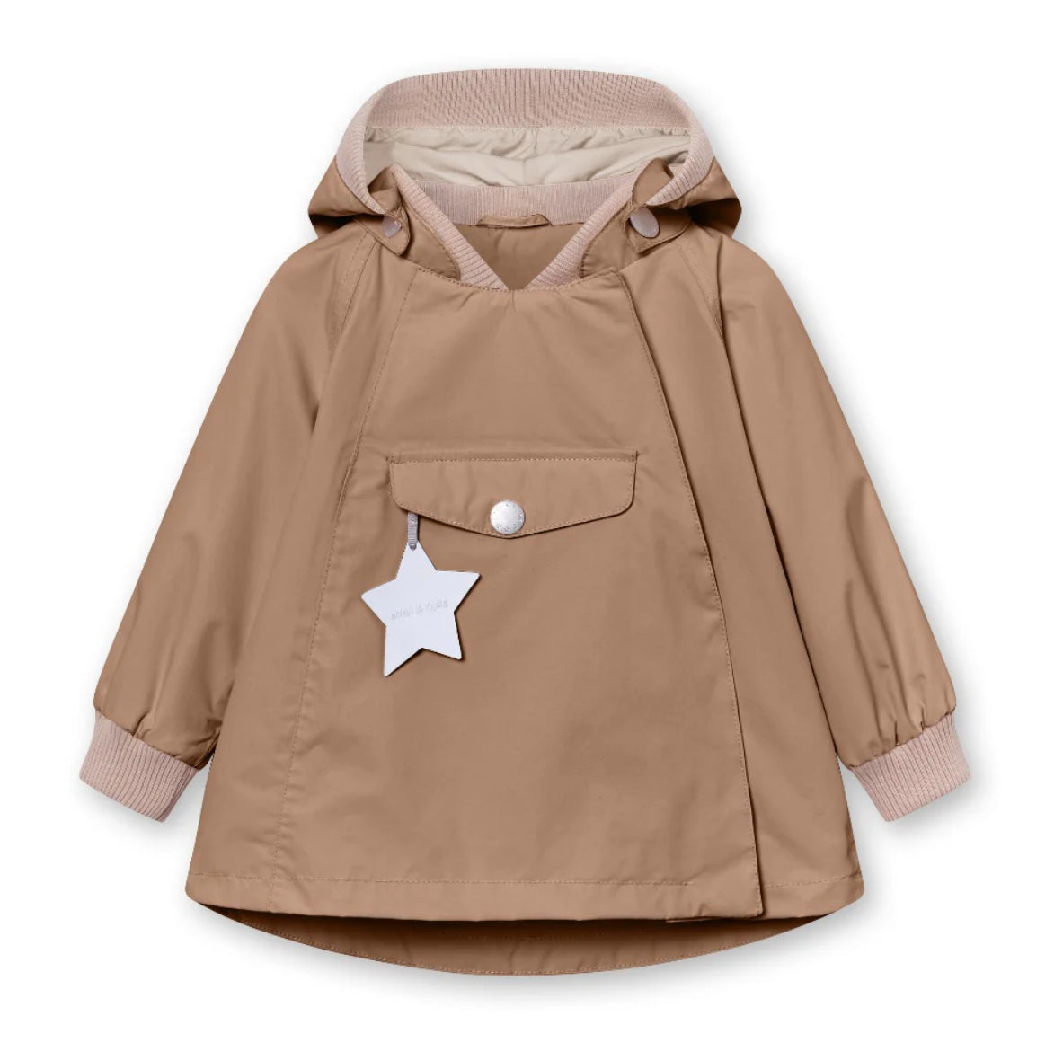 MINI A TURE Kids Waterproof Jacket with Detachable Hood & Reflective Details