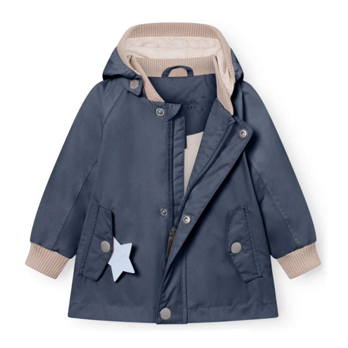 MINI A TURE Kids Waterproof Jacket with Detachable Hood