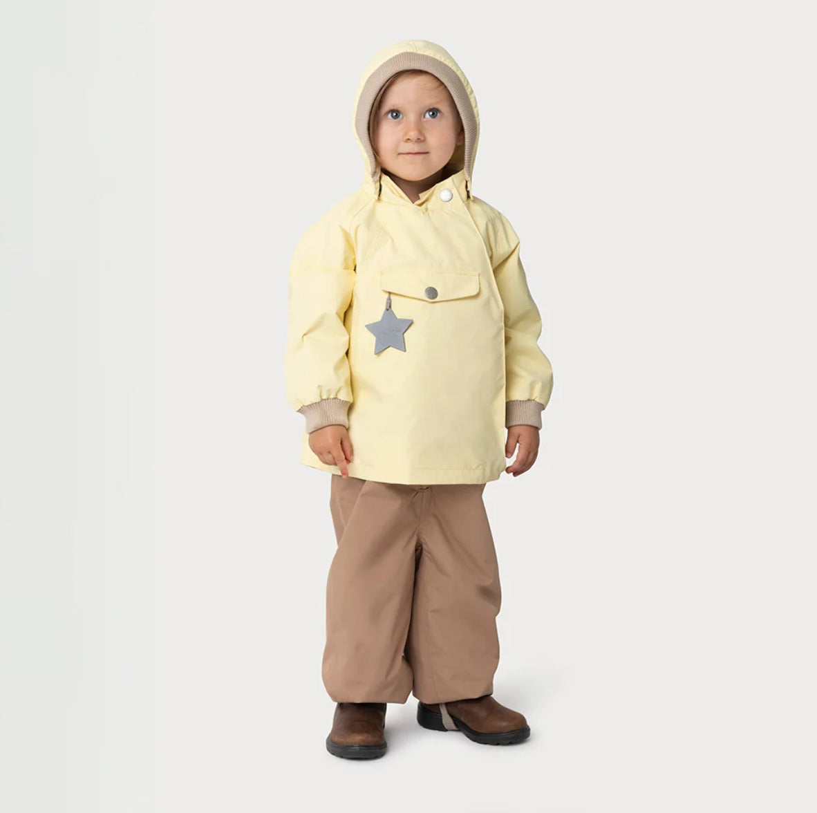 MINI A TURE Kids Waterproof Jacket with Detachable Hood & Reflective Details