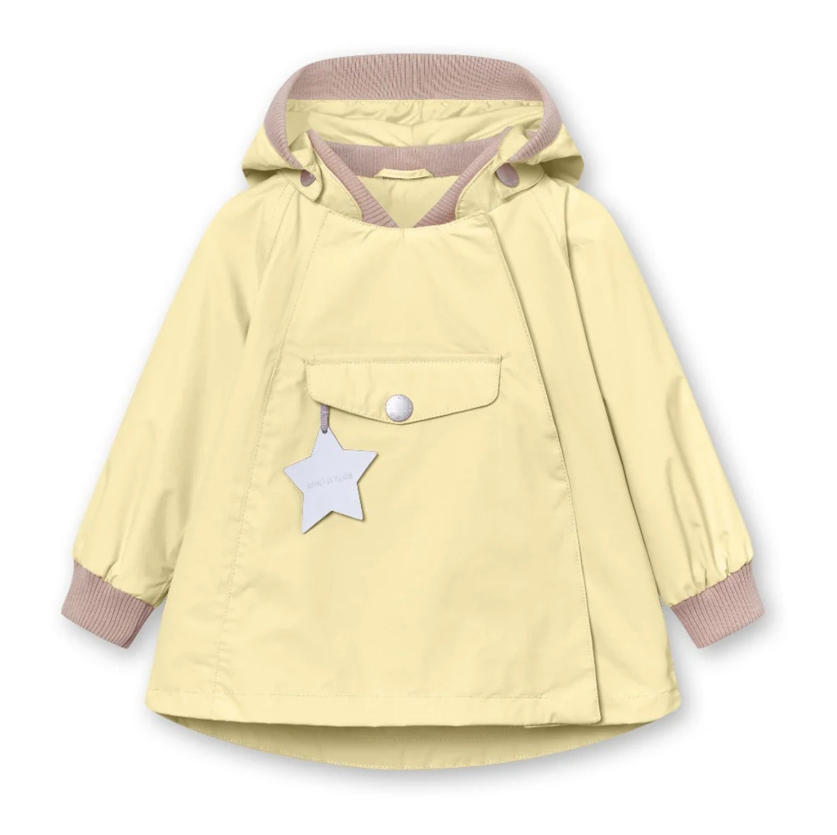 MINI A TURE Kids Waterproof Jacket with Detachable Hood & Reflective Details