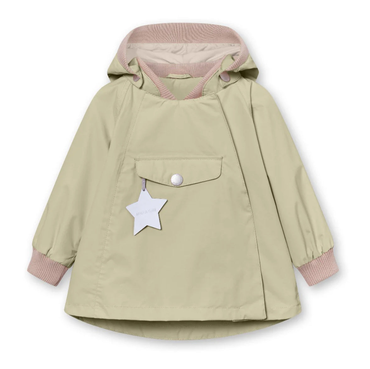 MINI A TURE Kids Waterproof Jacket with Detachable Hood & Reflective Details