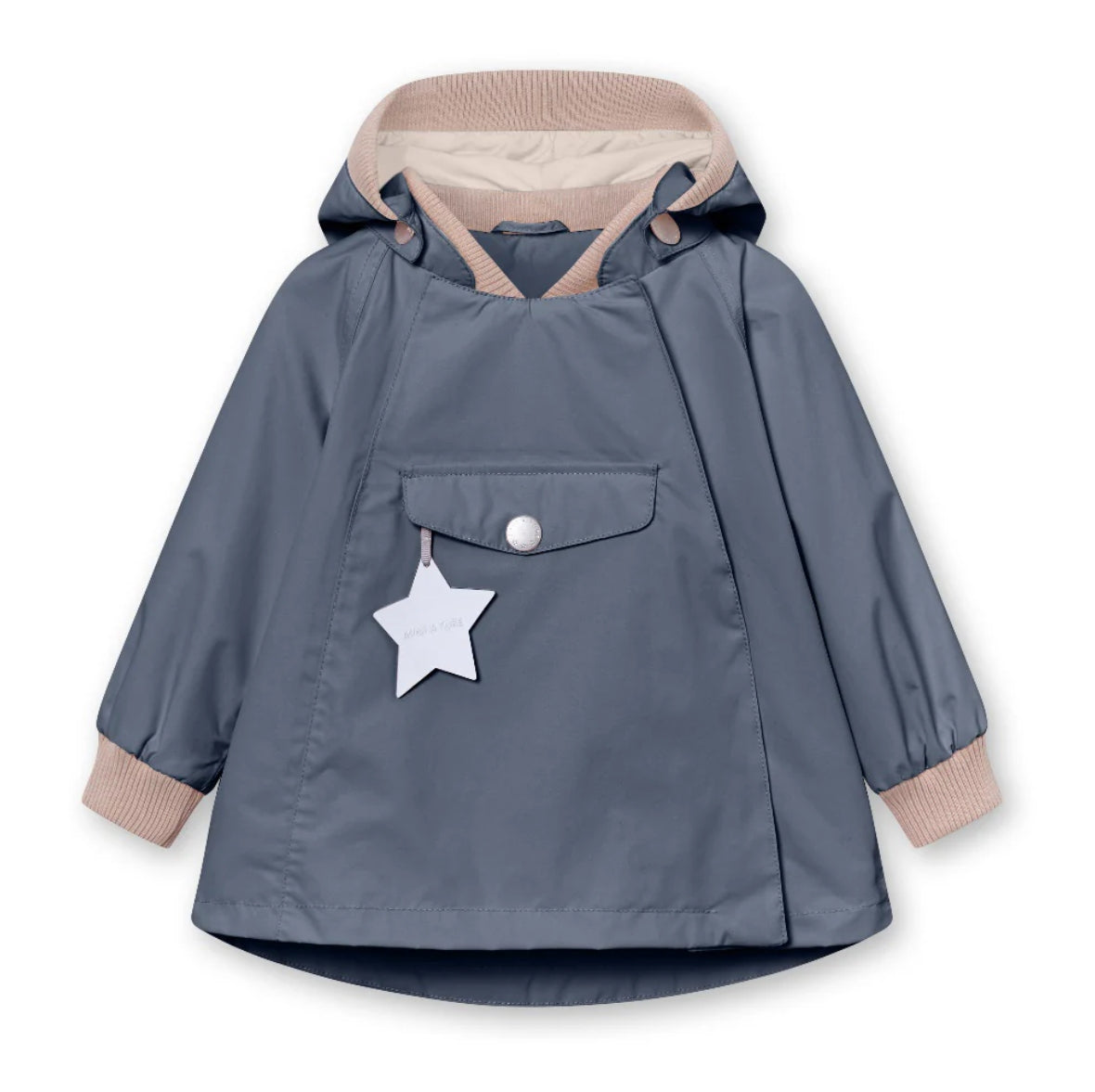 MINI A TURE Kids Waterproof Jacket with Detachable Hood & Reflective Details