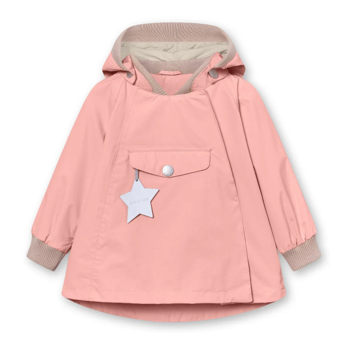 MINI A TURE Kids Waterproof Jacket with Detachable Hood & Reflective Details