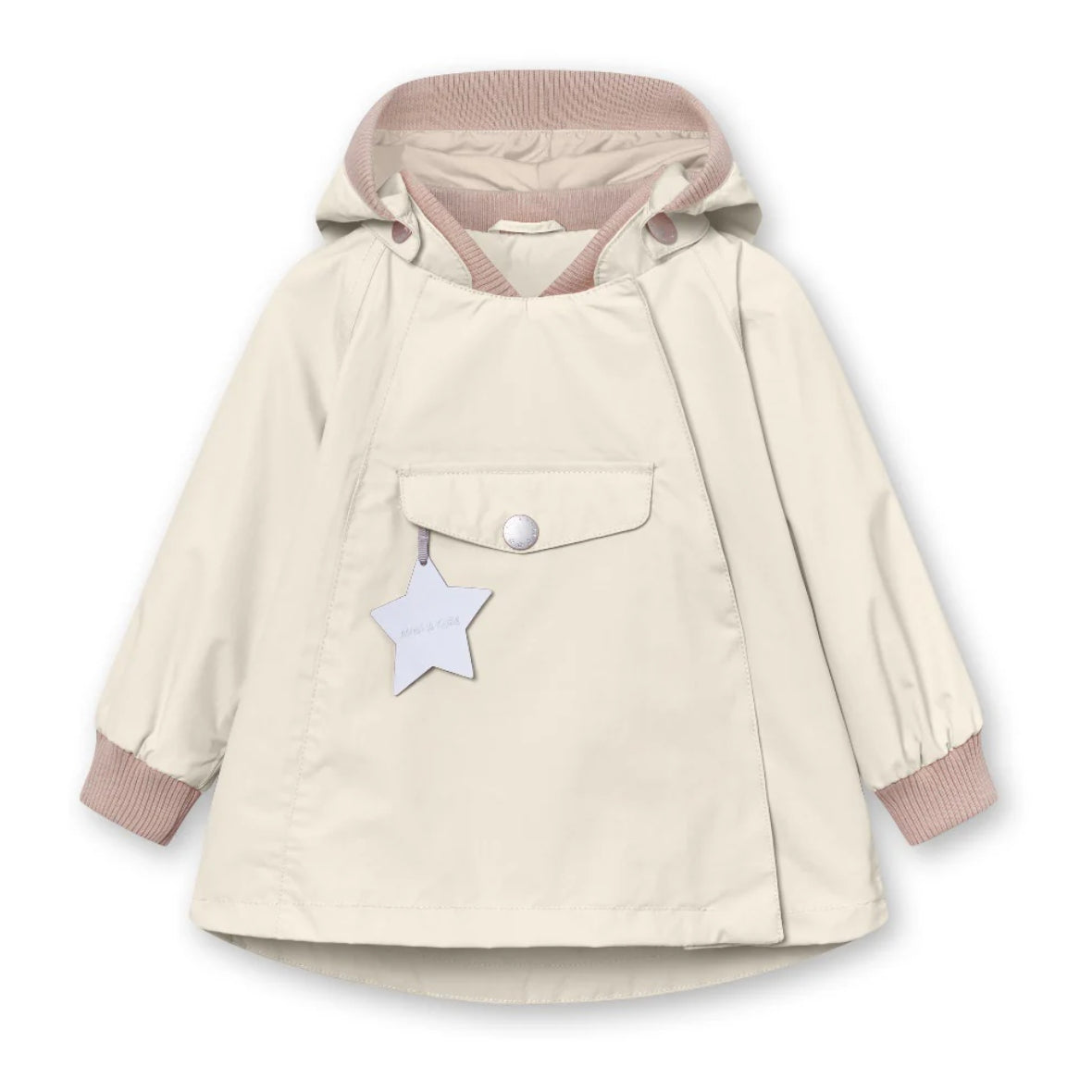 MINI A TURE Kids Waterproof Jacket with Detachable Hood & Reflective Details