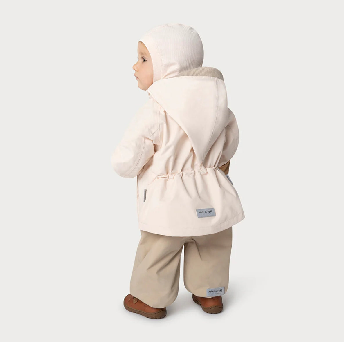 MINI A TURE Kids Waterproof Jacket with Detachable Hood & Reflective Details