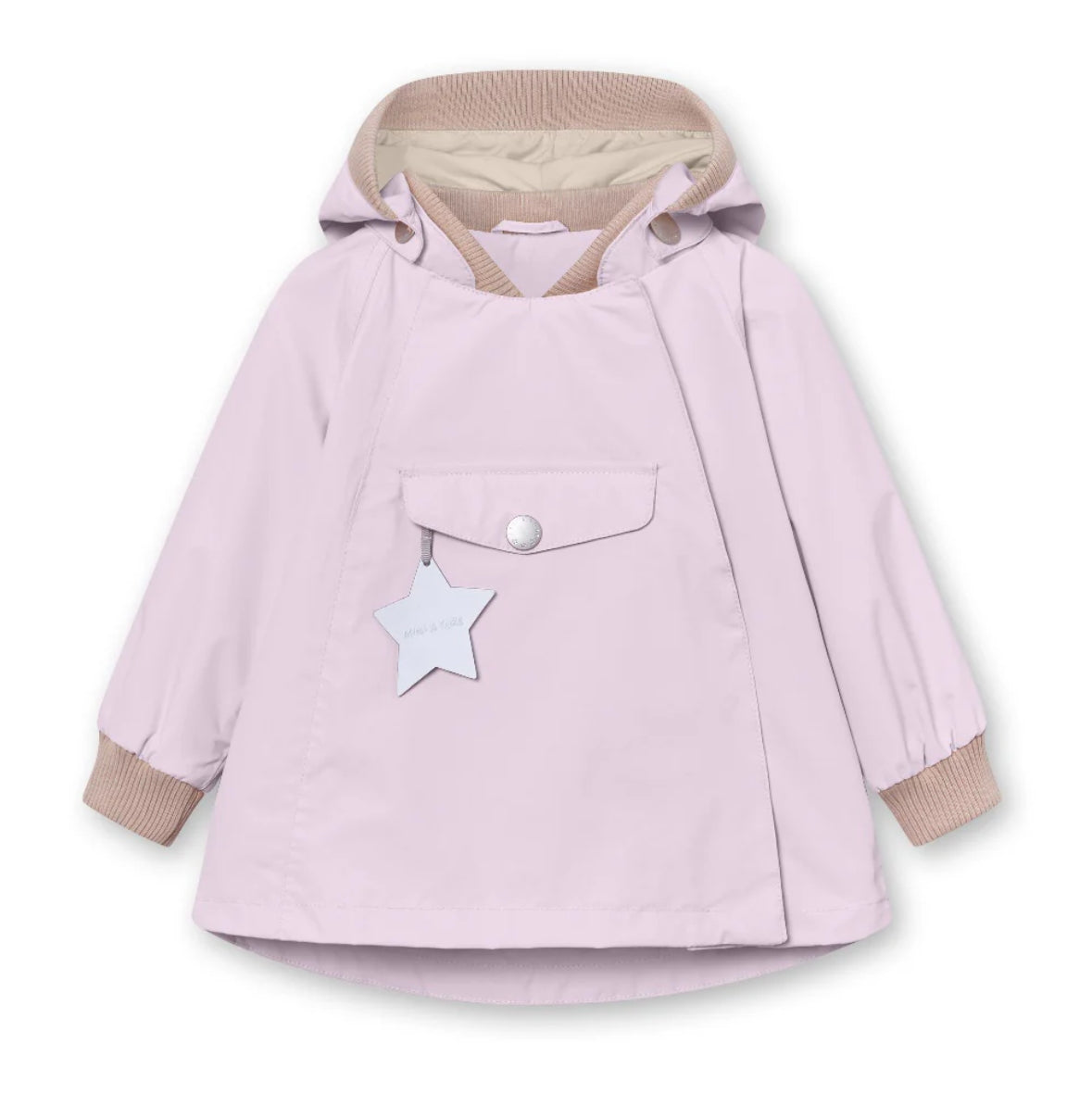 MINI A TURE Kids Waterproof Jacket with Detachable Hood & Reflective Details