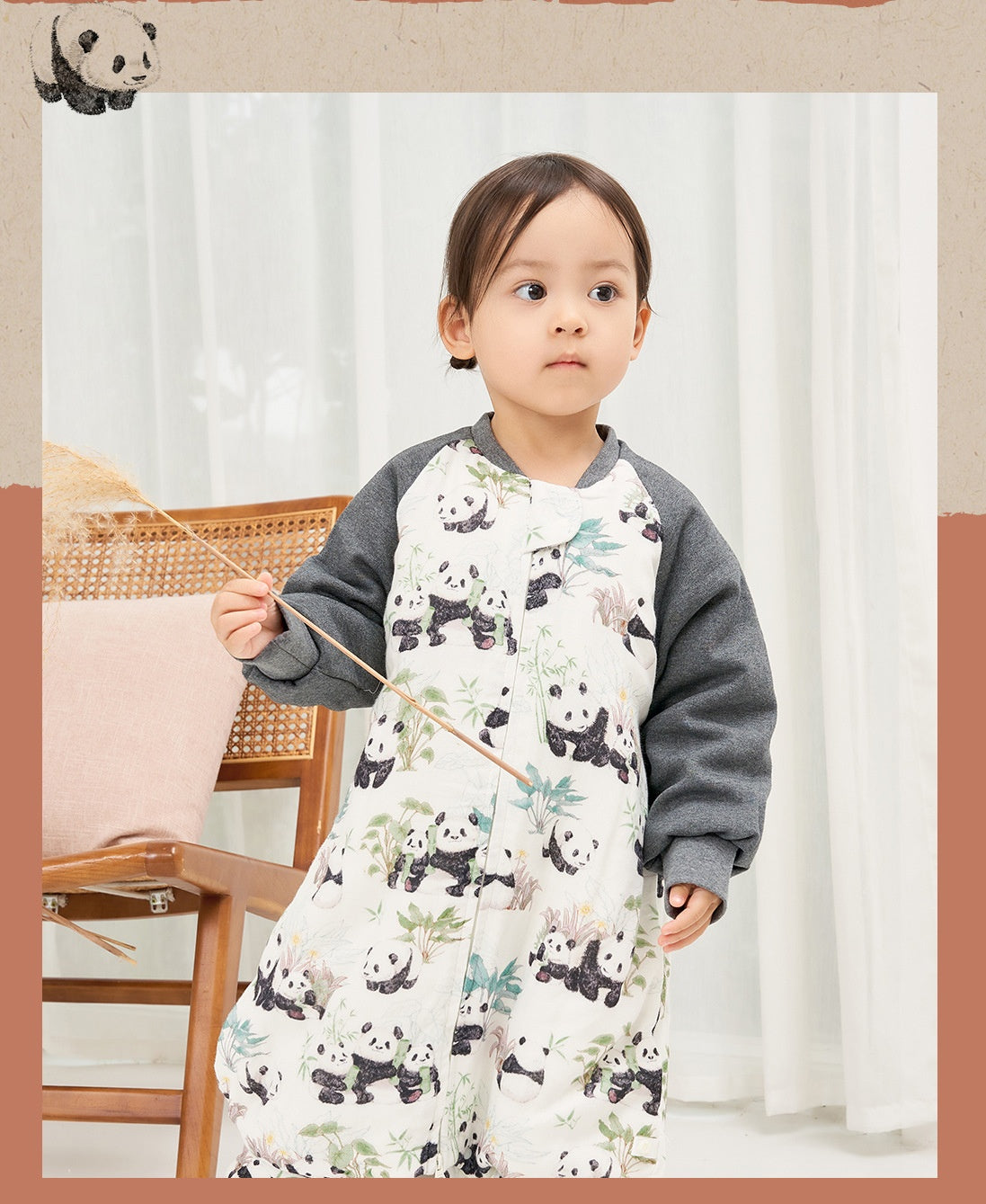 Baby Garden Panda Sleeping Bag (Thin Sandwich Cotton 2.5TOG)