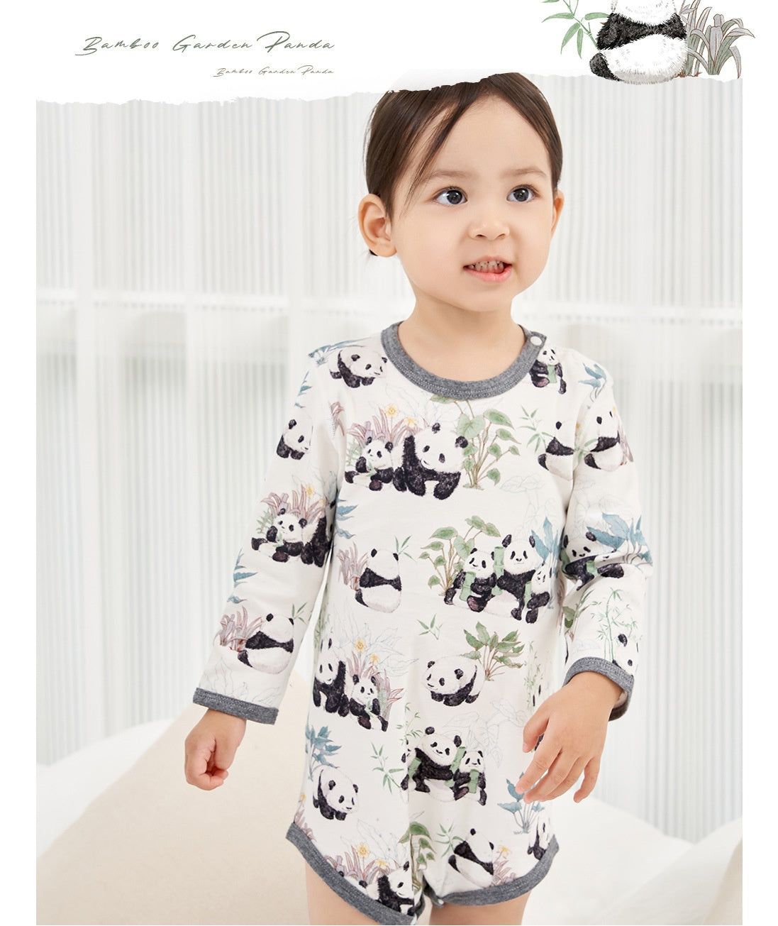 Baby Bamboo Garden Panda Cotton Hoodie