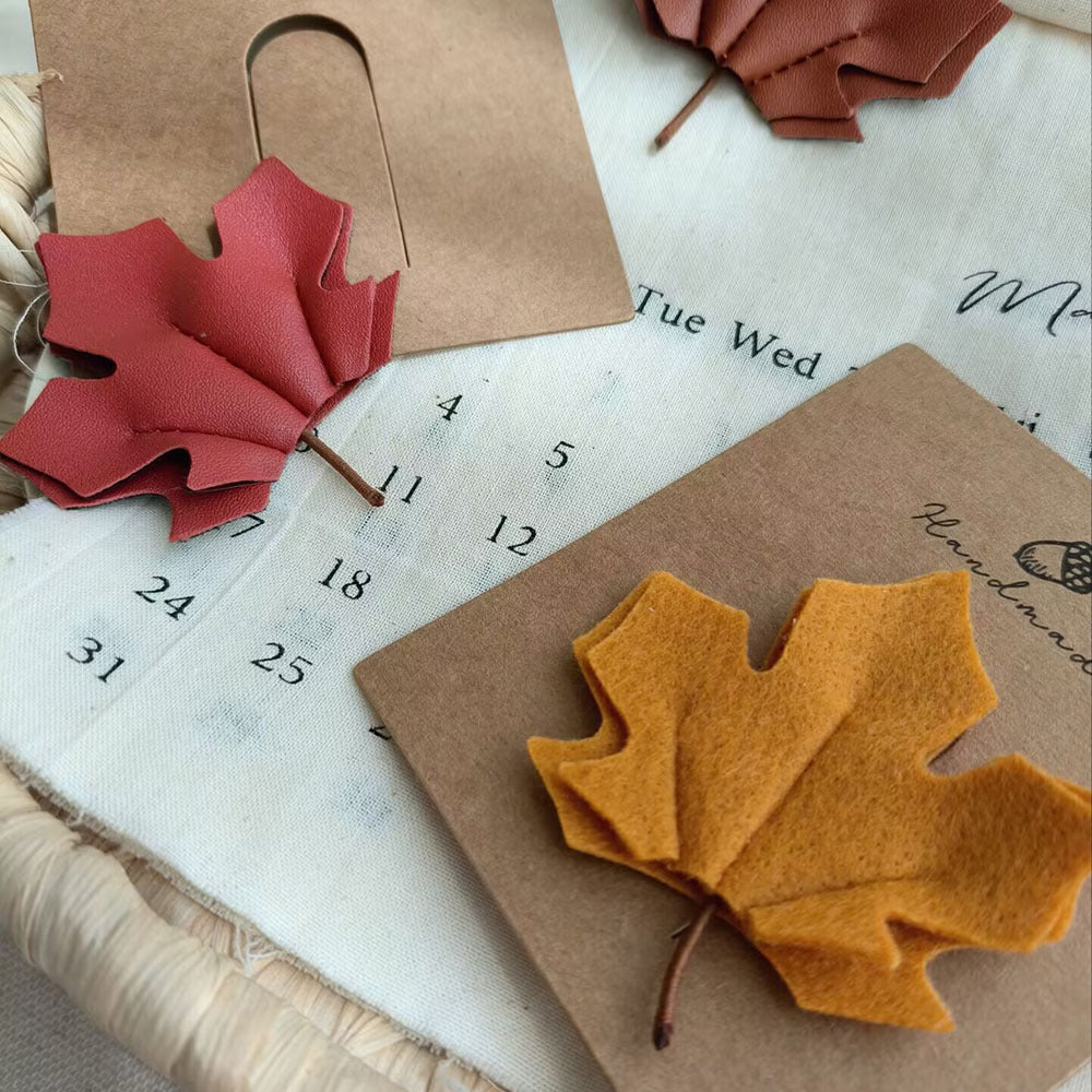 Cubic Maple Leaf Girl's Hair Clip