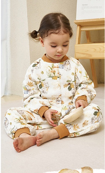 Children's bamboo cotton gauze Peter Rabbit winter loungewear