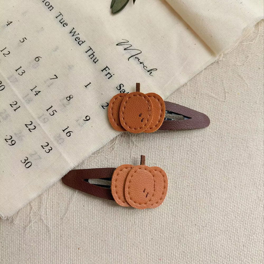 Cute Acorn Pumpkin Girls Hair Clips