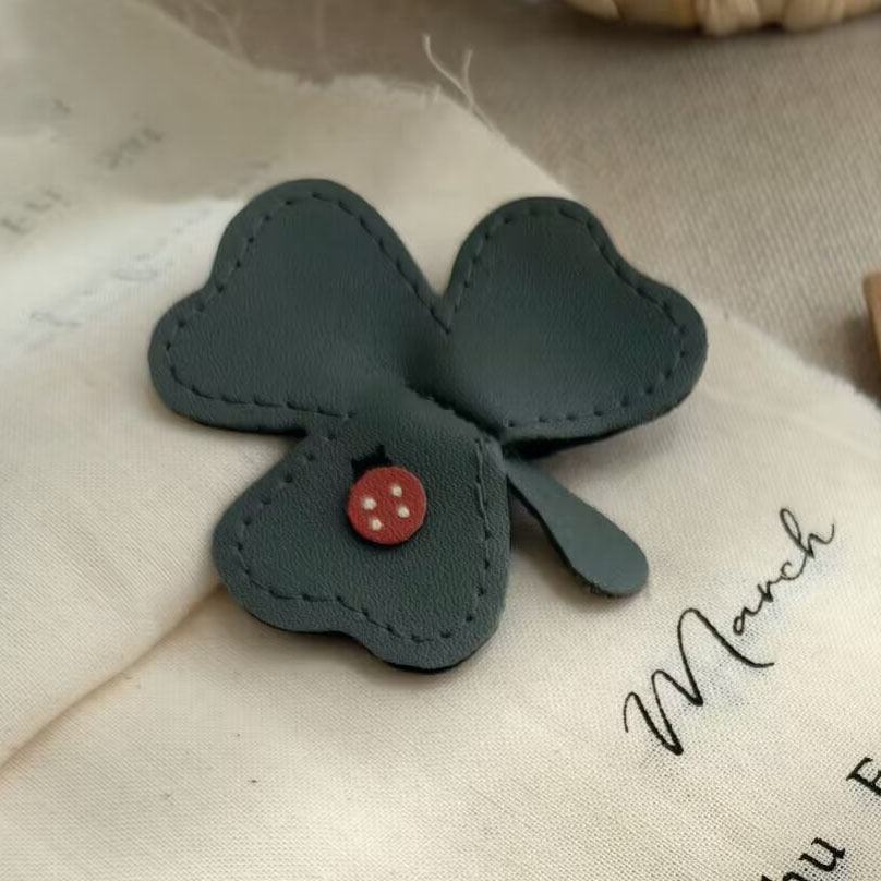 Cute Ladybug Clover Kids Hair Clip