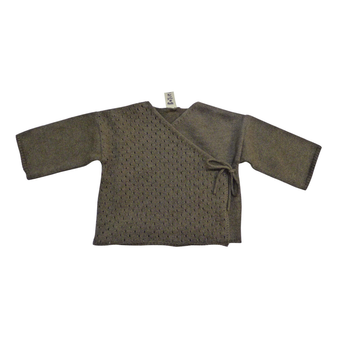 BABY CARDIGAN WITH FLAP (BROWN)