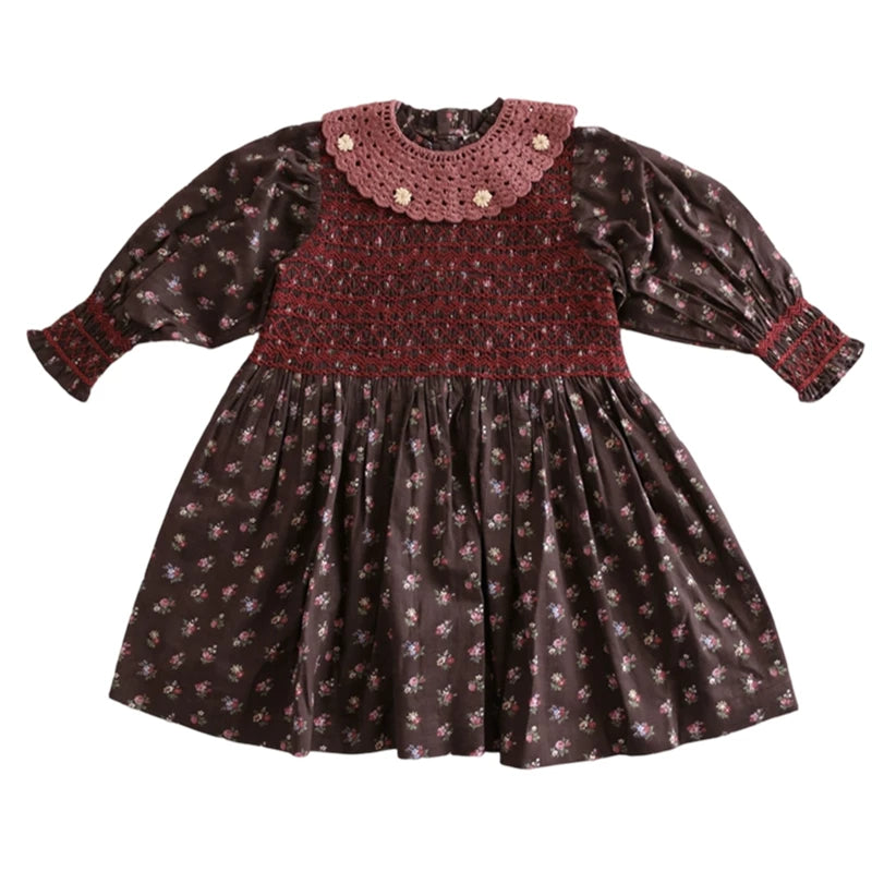 Bonjour Girls Dark Brown Dress