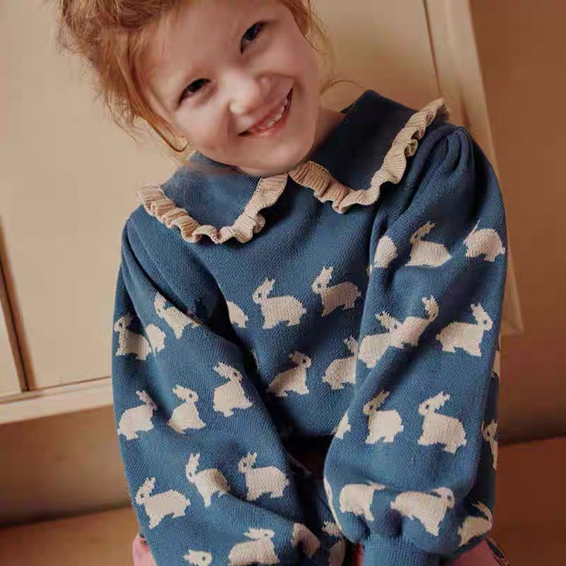 Emile et Ida  Cotton Squirrel Jacquard Sweater