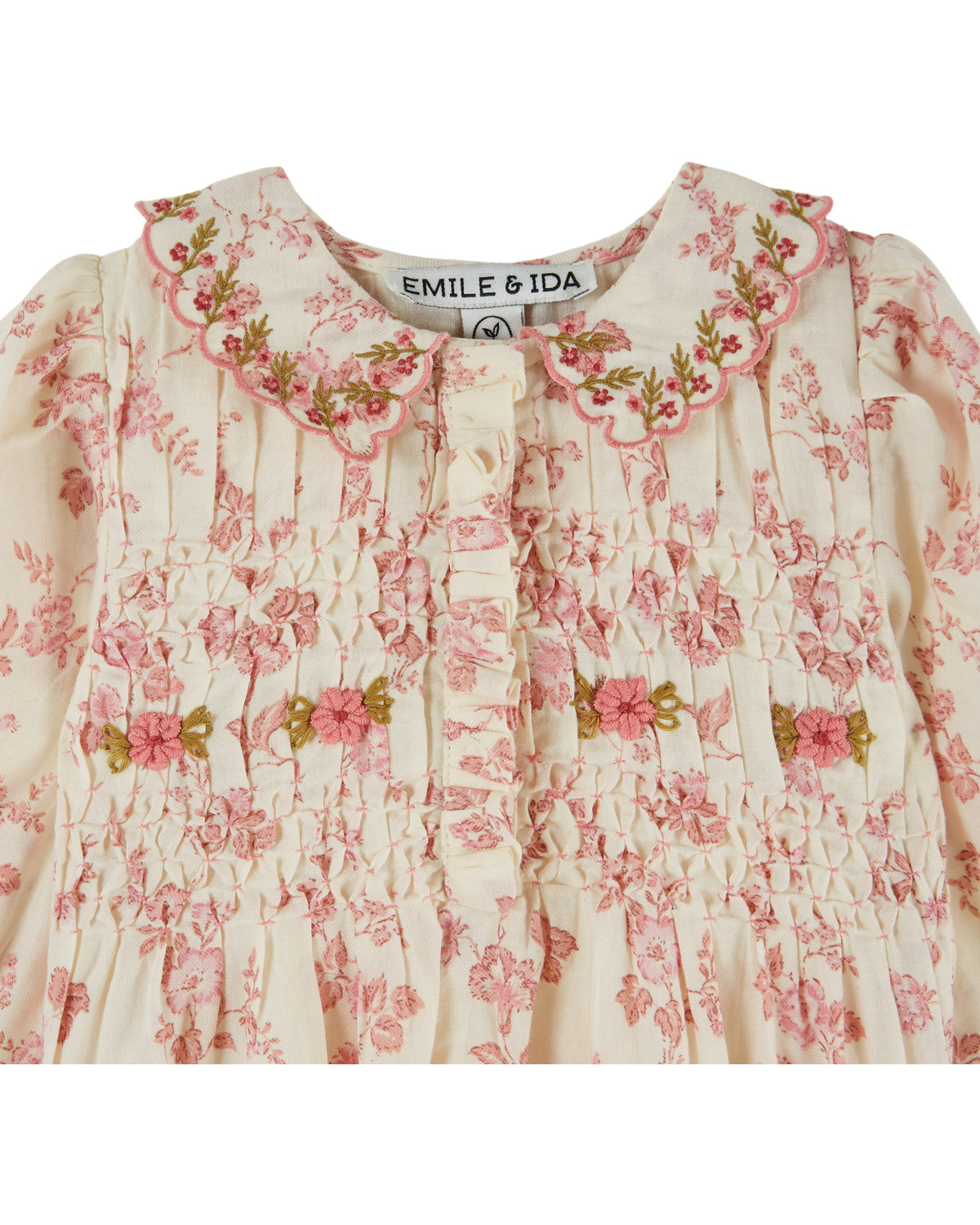 Emile et Ida Floral Smocked  Romper