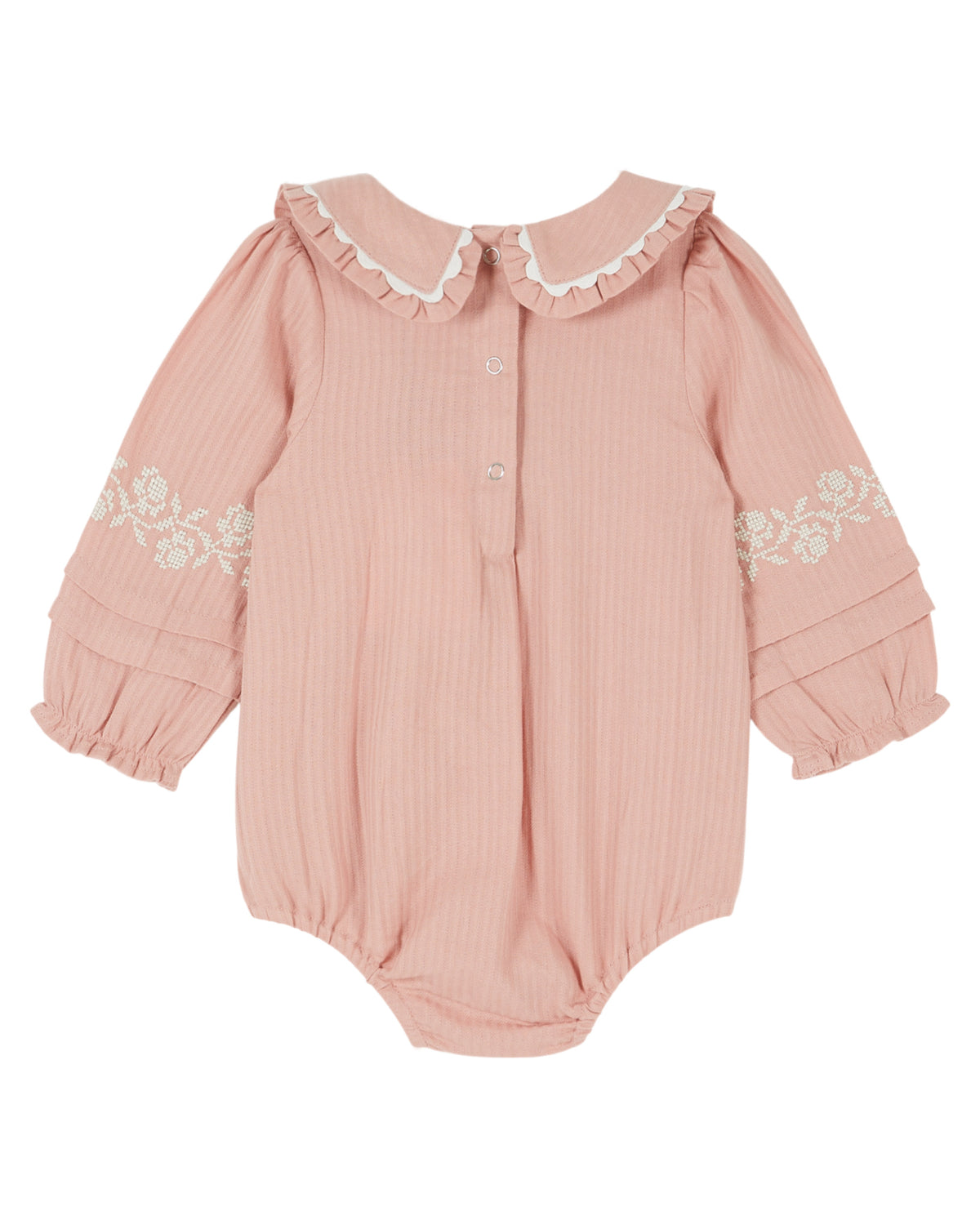 Emile et Ida Sakura Pink  Pan Collar  Romper