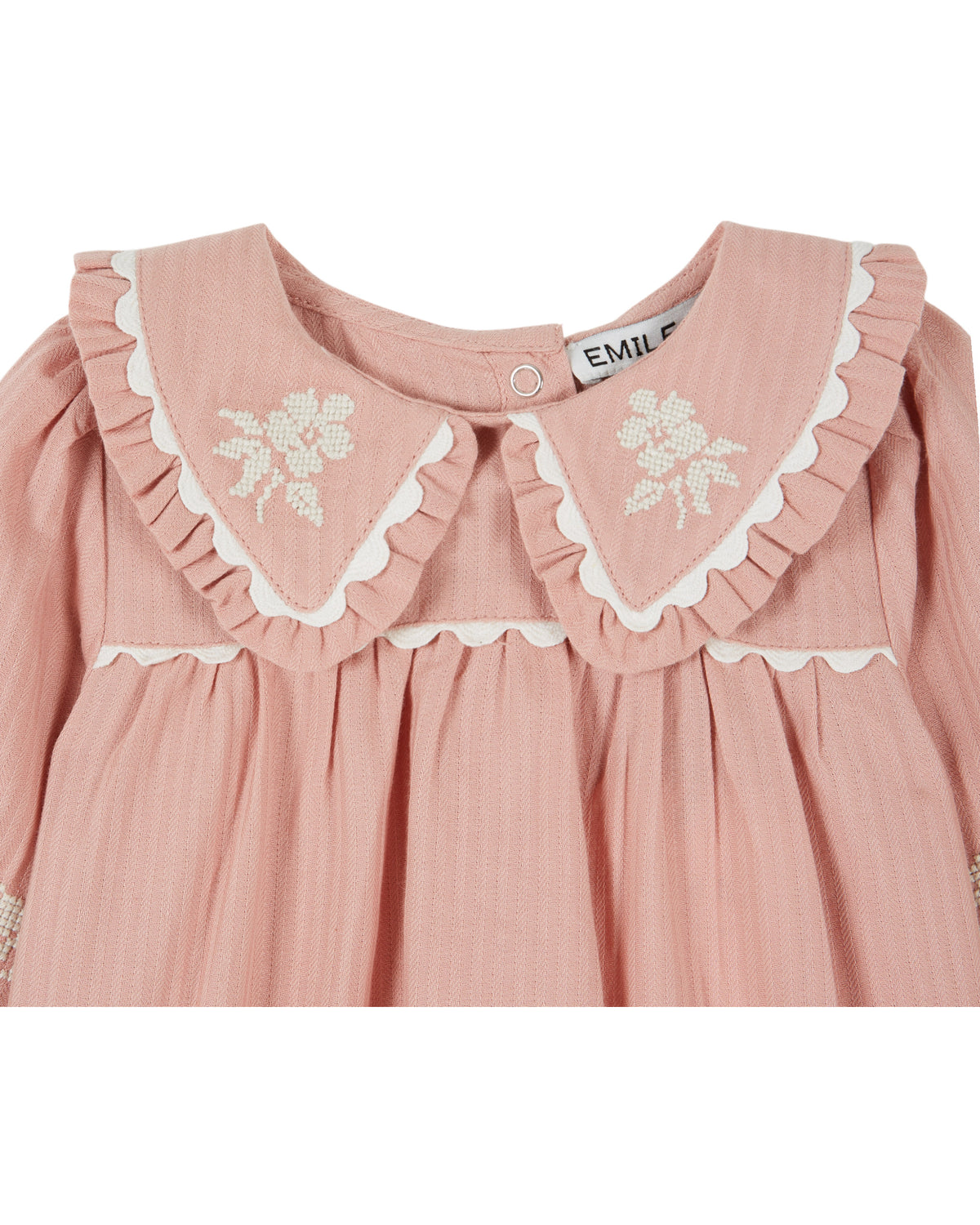 Emile et Ida Sakura Pink  Pan Collar  Romper