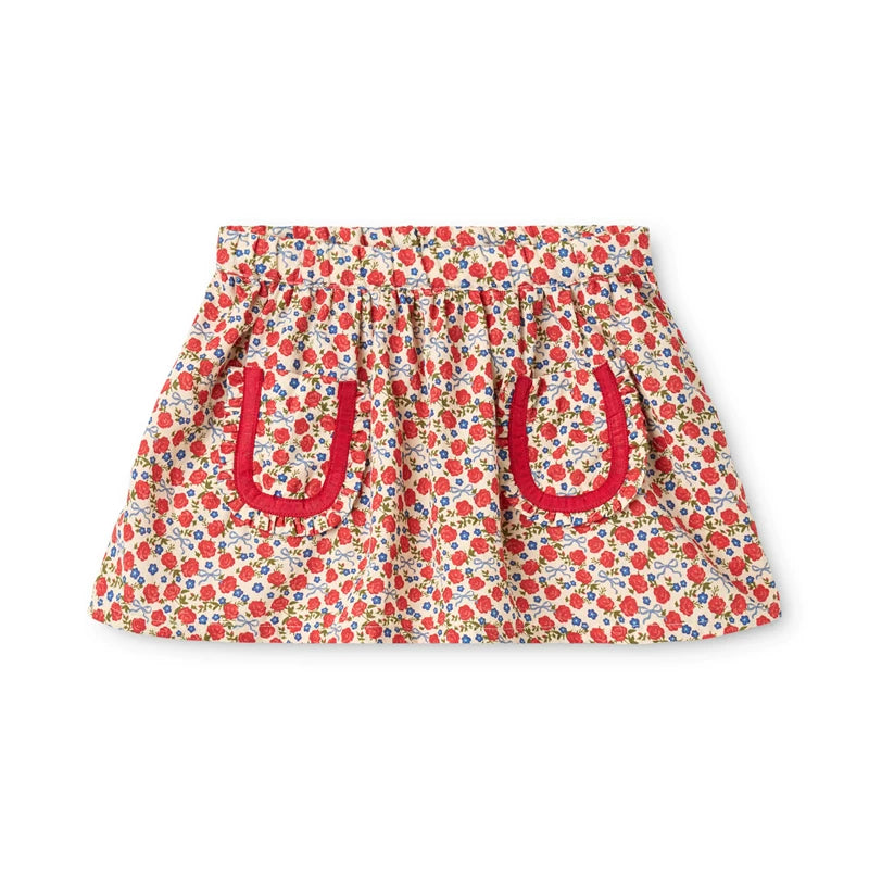 Floess Ditsy Rose Floral Cotton Skirt