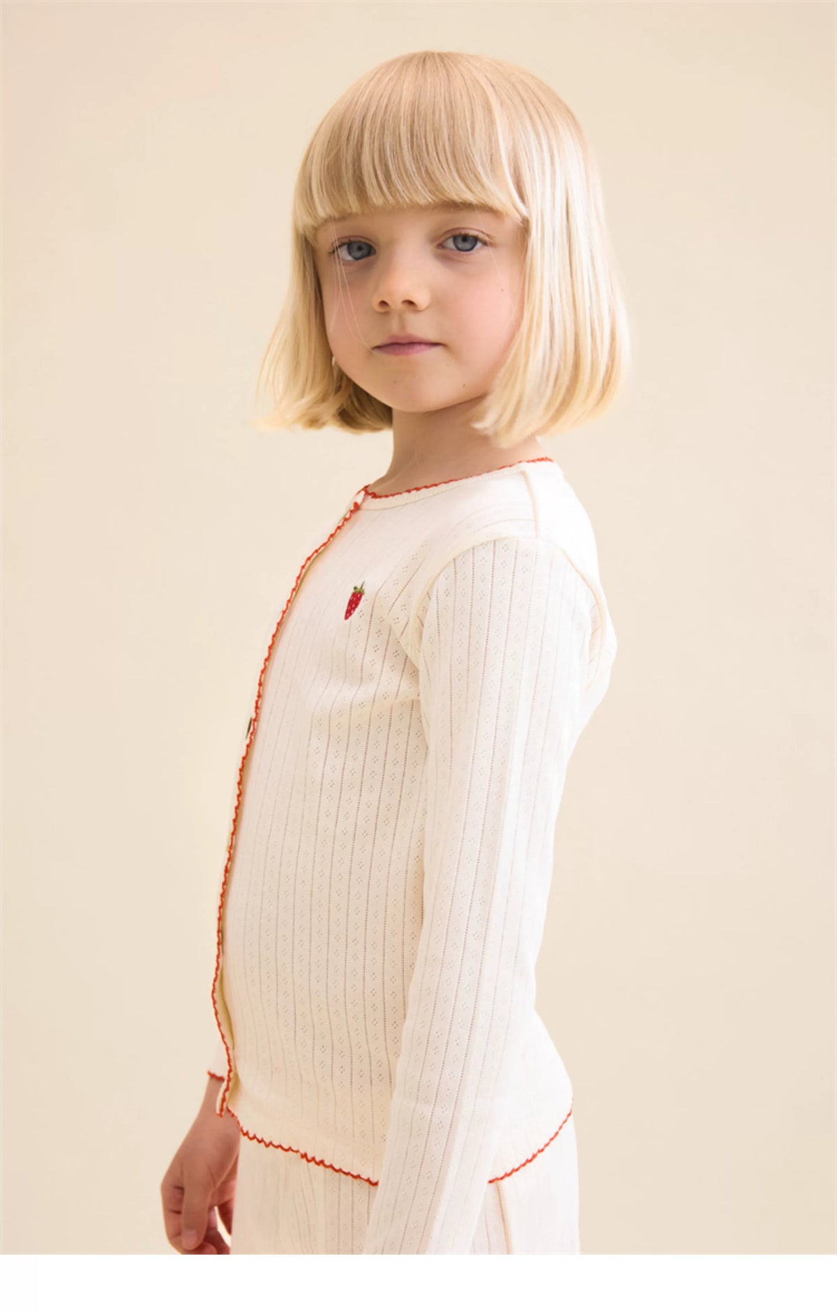 Strawberry Embroidered  Cardigan