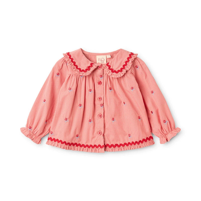 Floess Pink Rose  Blouse