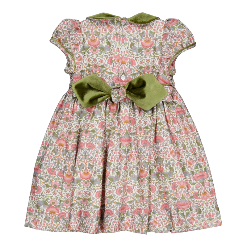 Kidiwi floral smocked dress 35131-ti336, front view