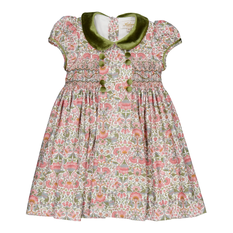 Kidiwi floral smocked dress worn by a child