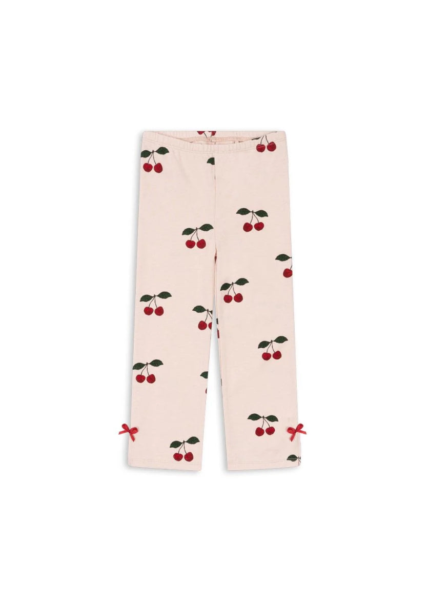 Konges Slojd Cherry Print Organic Cotton Baby Leggings