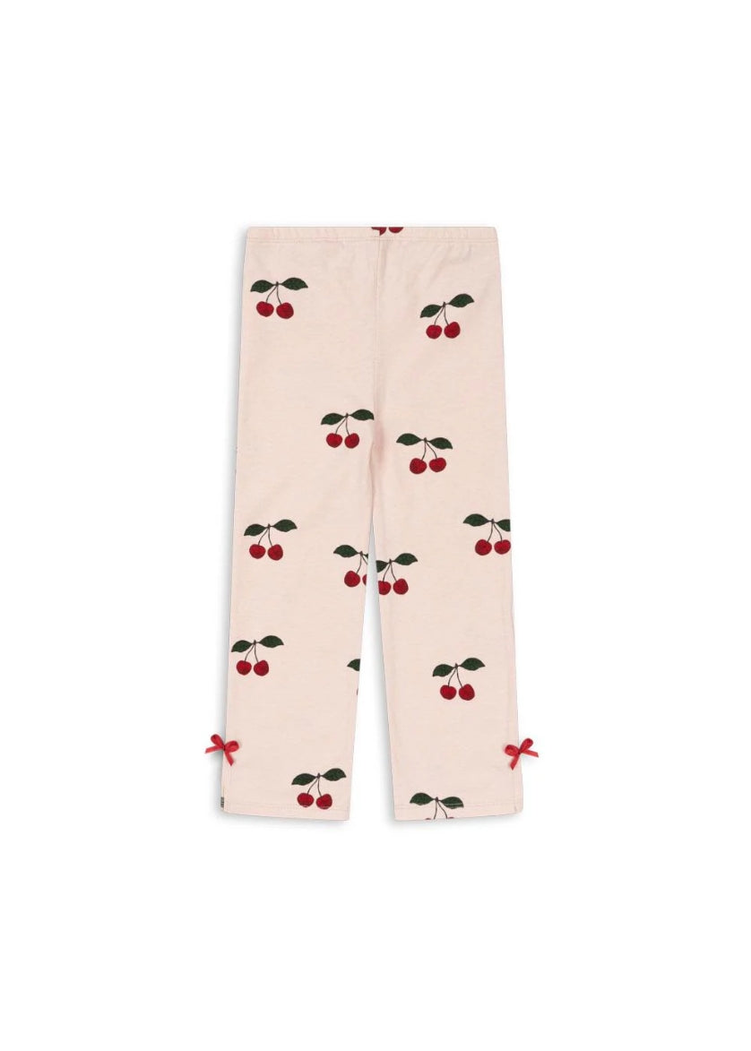 Konges Slojd Cherry Print Organic Cotton Baby Leggings