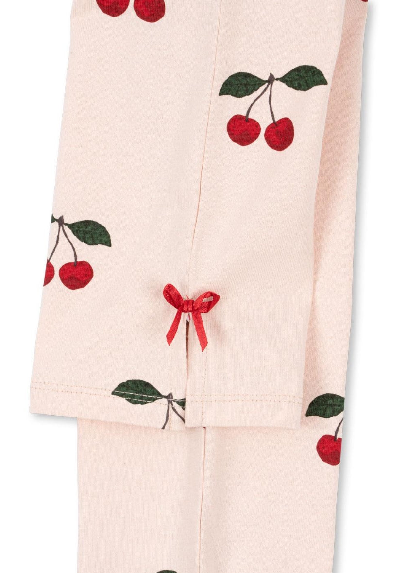 Konges Slojd Cherry Print Organic Cotton Baby Leggings