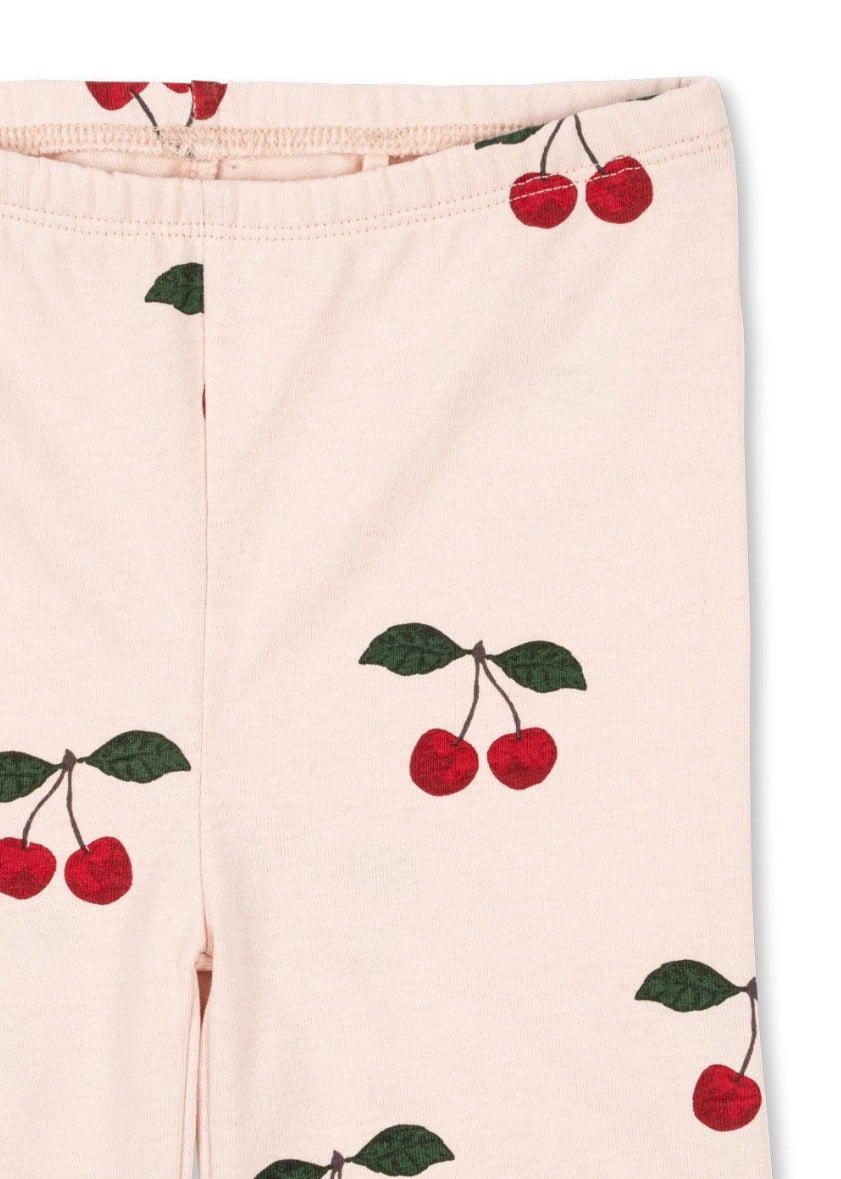 Konges Slojd Cherry Print Organic Cotton Baby Leggings