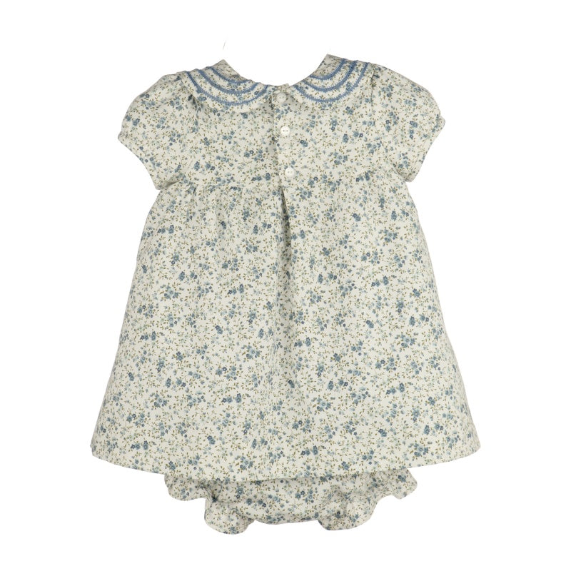Blue Floral Baby Girl Dress