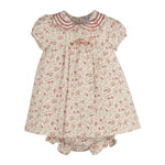 Luli & Me floral baby girl dress with Peter Pan collar and boutique style