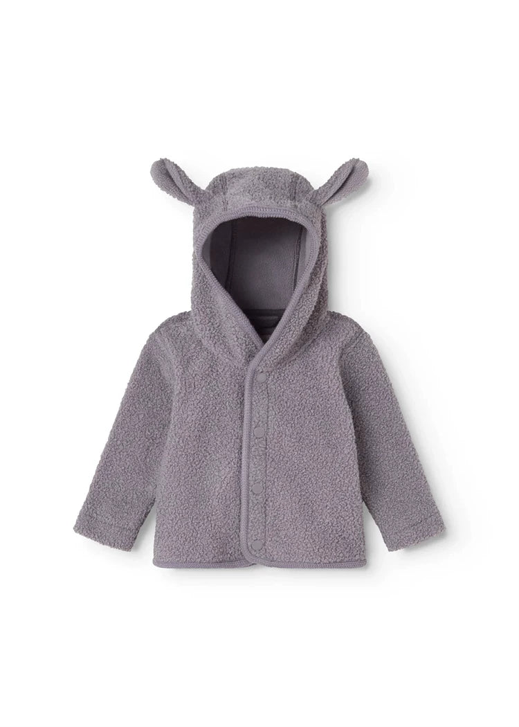 MarMar Copenhagen Baby & Kids Teddy Fleece Hooded Jacket with Ears - Muted Violet
