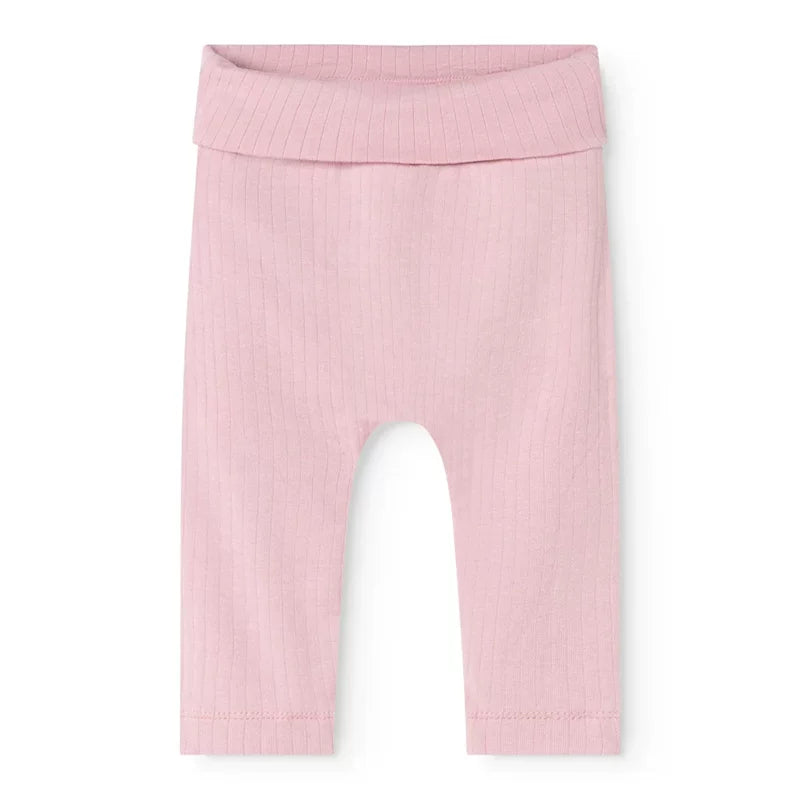 MarMar Copenhagen Powder Pink  Rib Fold-Over Leggings