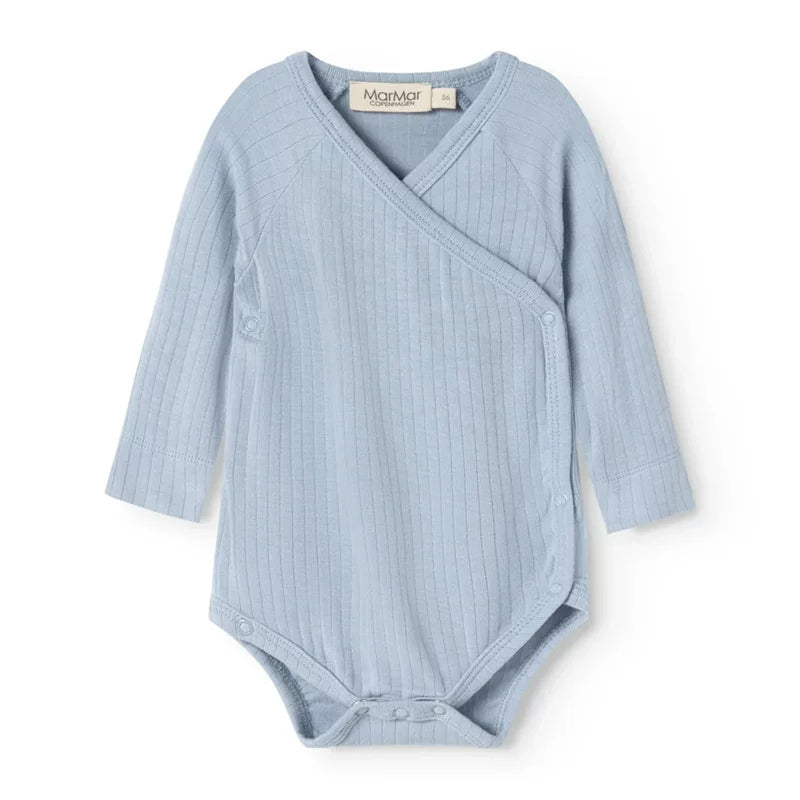 MarMar Copenhagen  Cloud Blue Rib Kimono Wrap Body