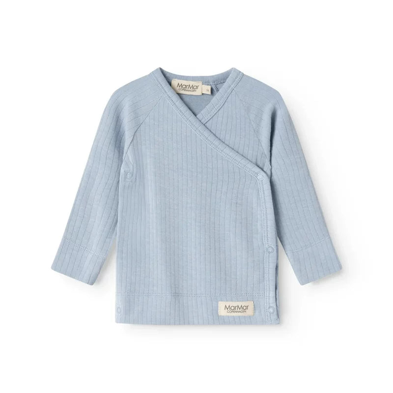 MarMar Copenhagen - Cloud Blue  Rib Kimono Wrap Top