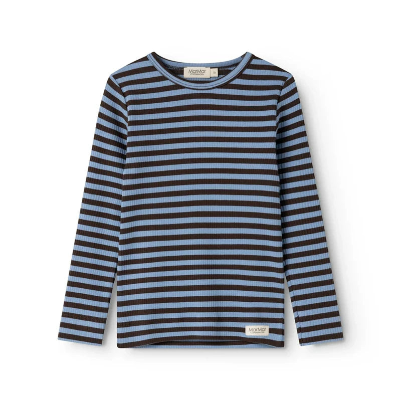 MarMar- Blue & Brown Stripe Copenhagen Kids  Long Sleeve Tee