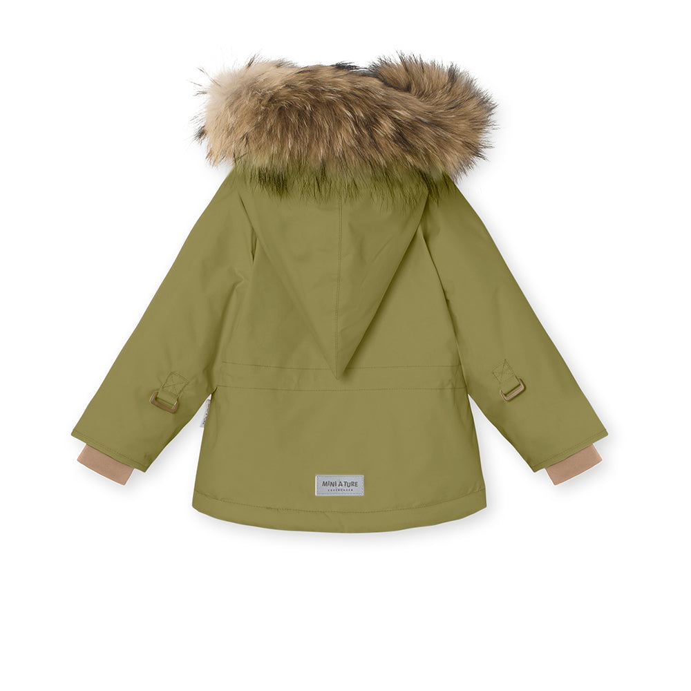 Mini A Ture Gradient Color Fur Fleece Lined Winter Jacket