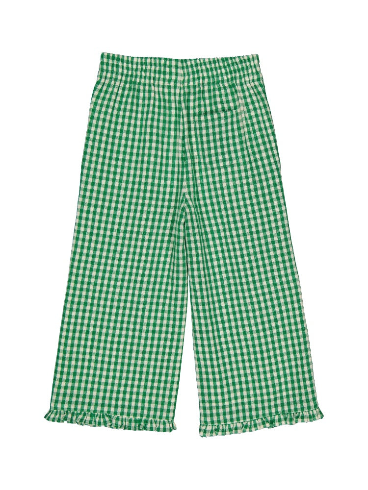 MALIKA PANTS GINGHAM GREEN