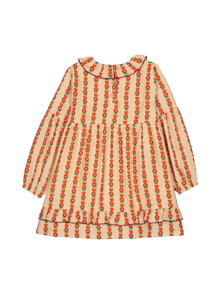 MADIE DRESS POMLINE APRICOT