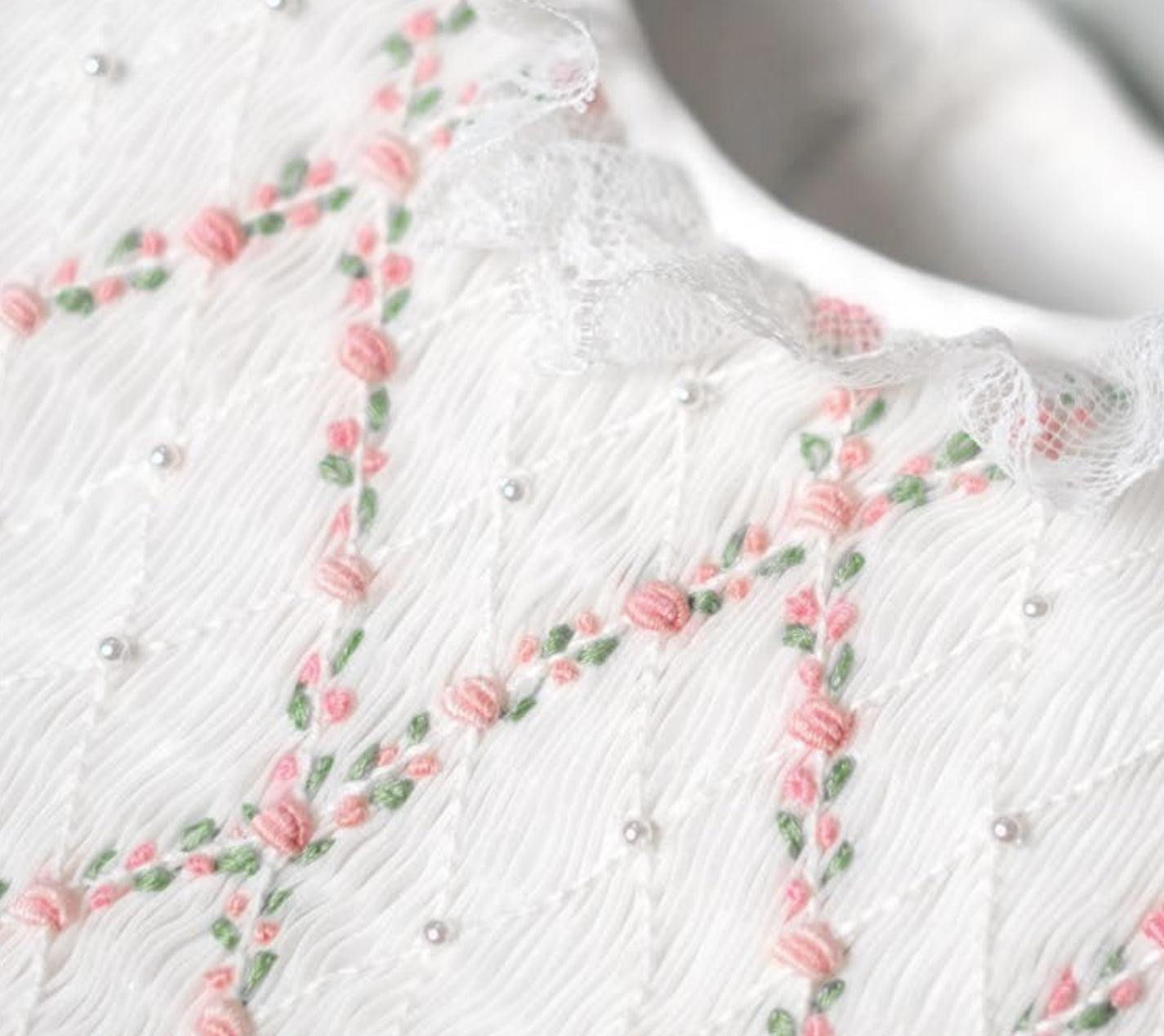 Vintage Floral Smocked Malaya Dress